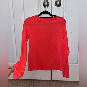 Old Navy Women's Coral Long Sleeve Athletic Top